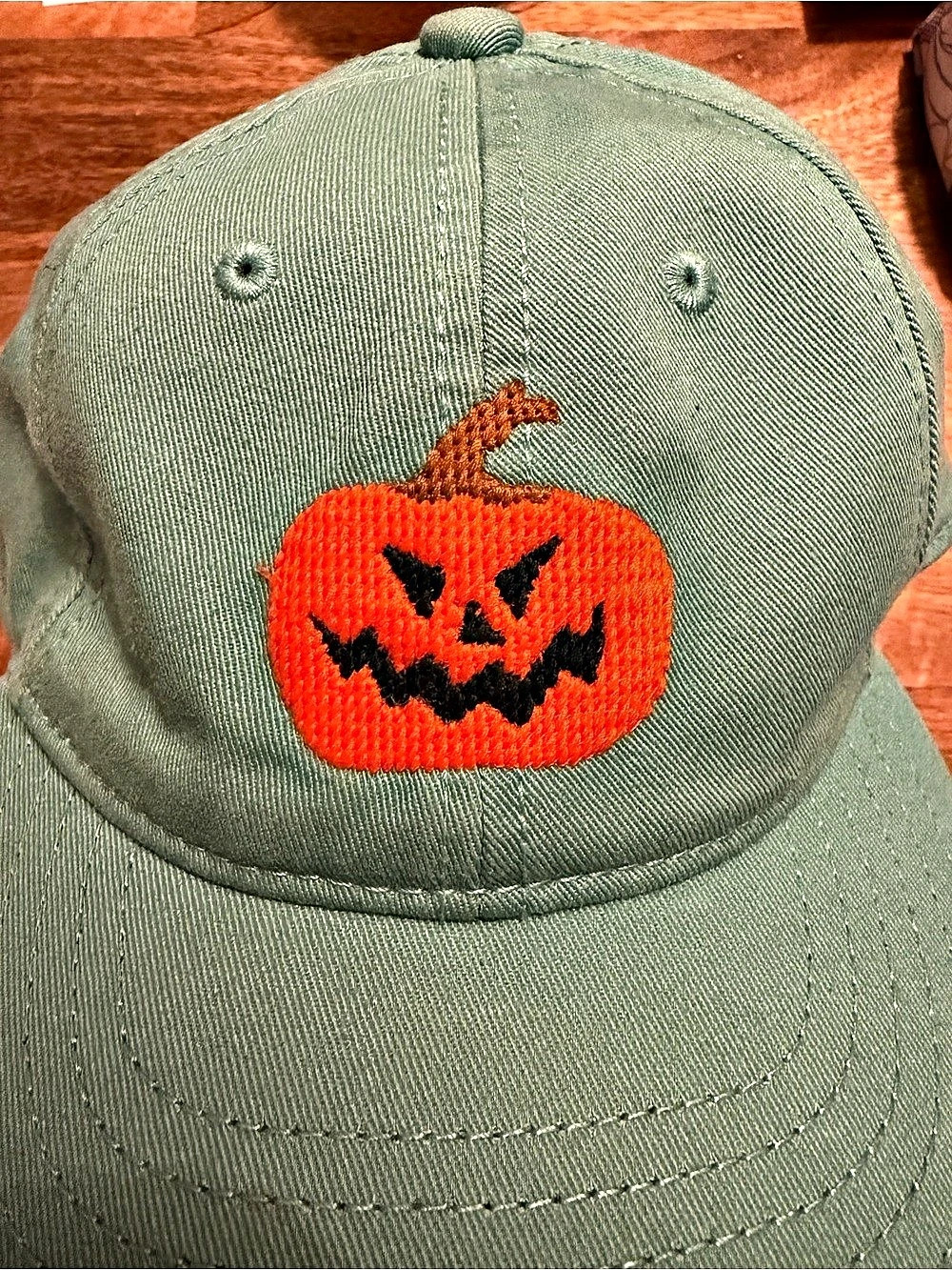 Harding Lane Kids Halloween Pumpkin Embroidered Cap/Hat
